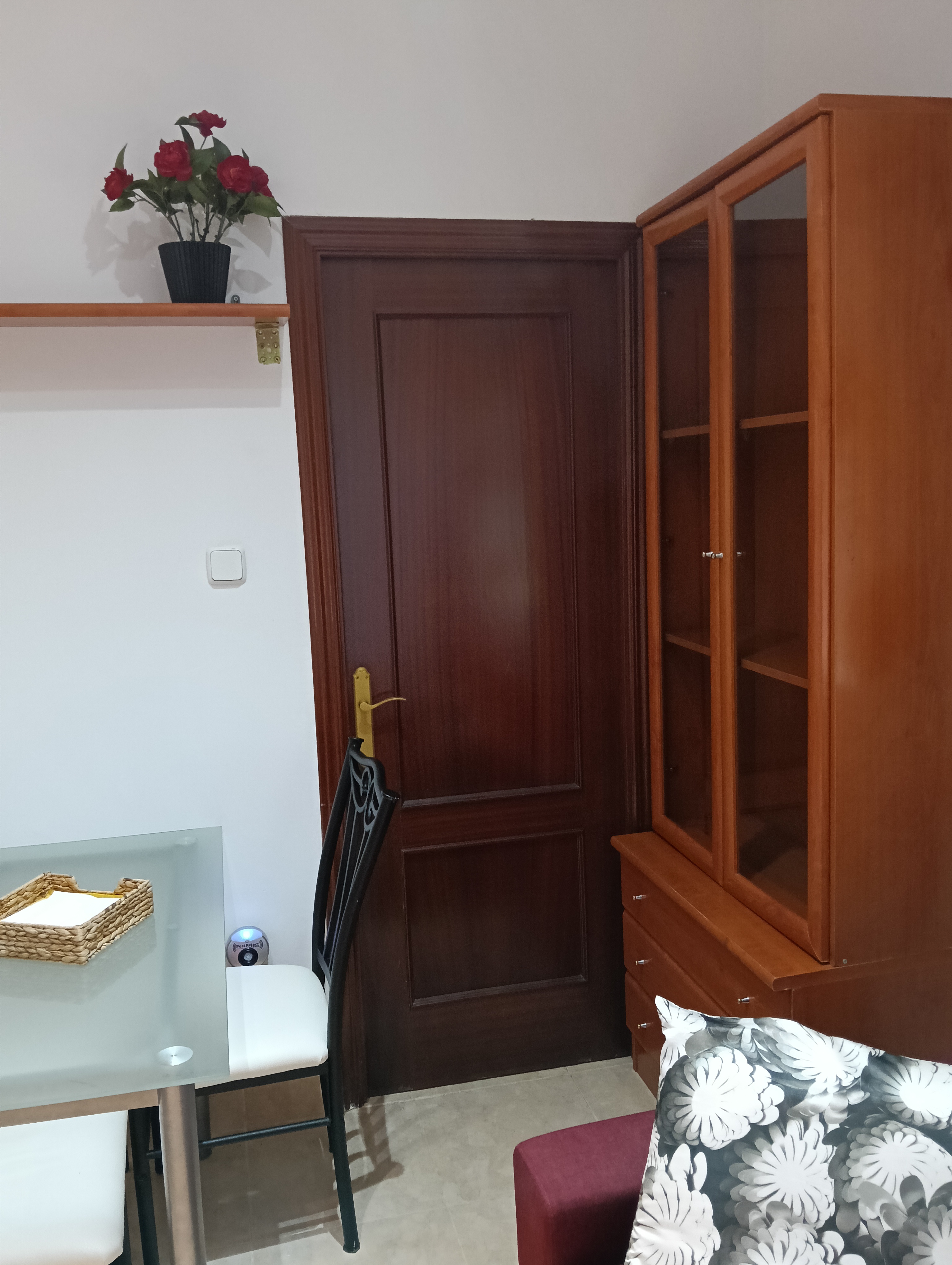 Mueble de la sala y puerta al trastero