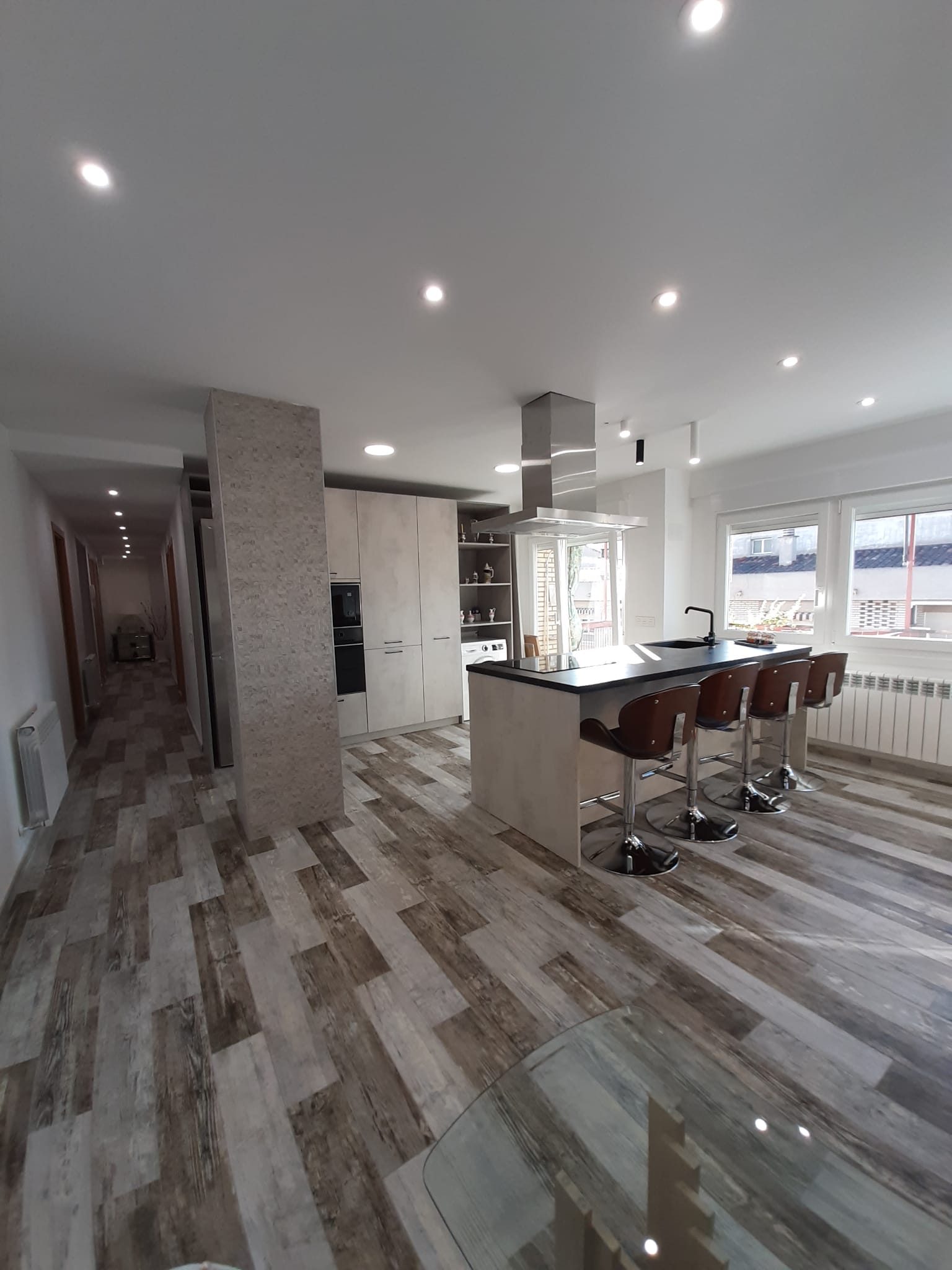 Cocina con isla-Salón