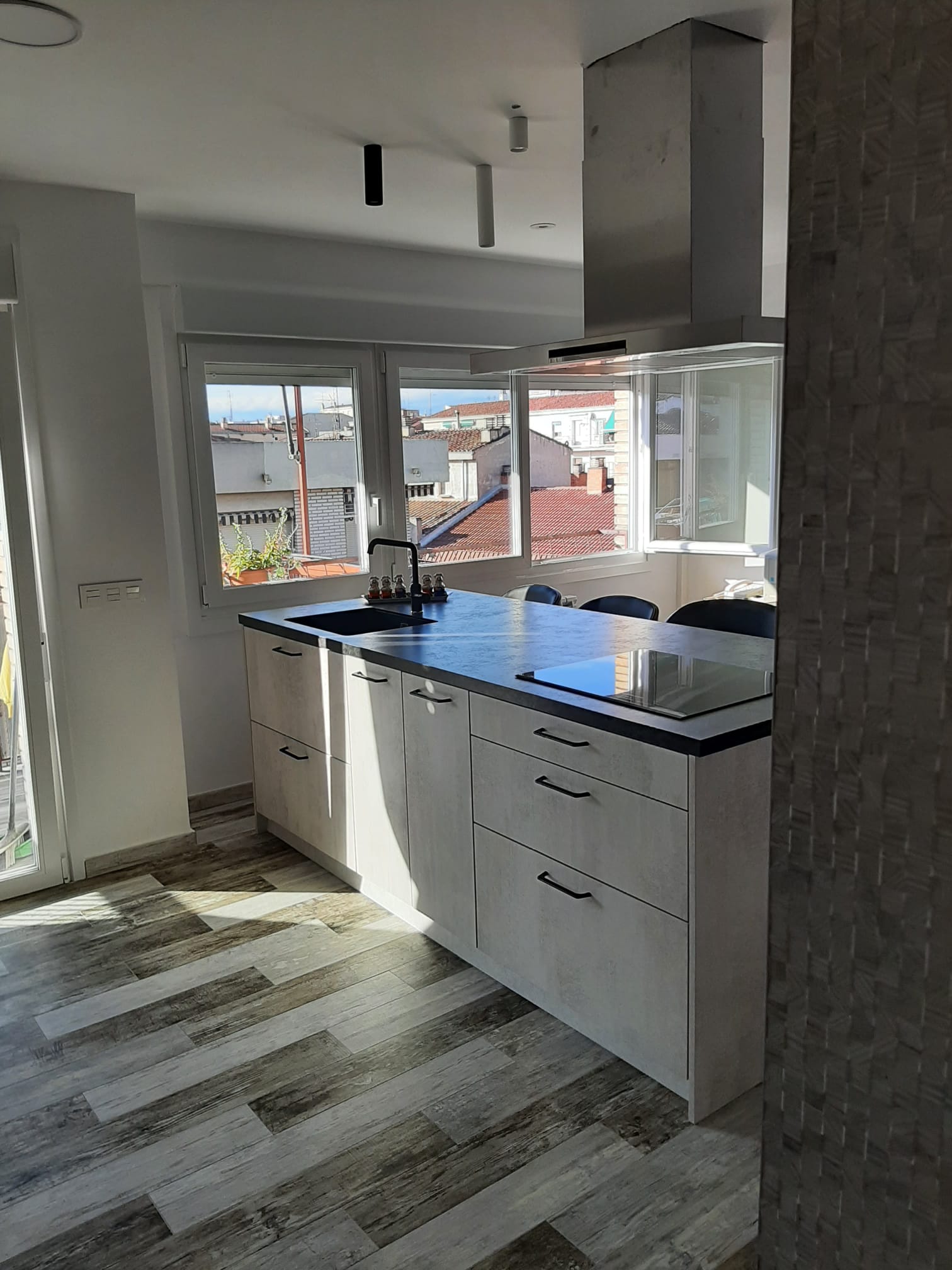 Cocina con isla-Salón